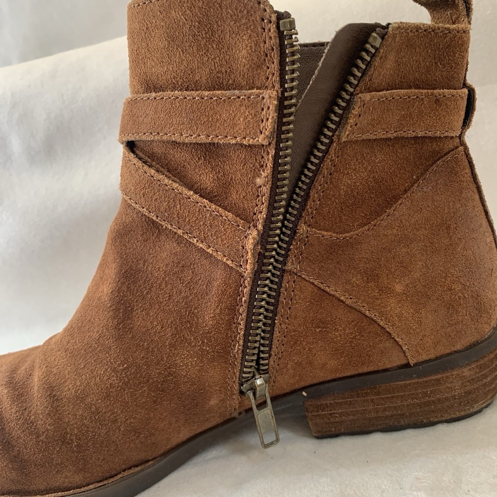 BORN FAYWOOD RUST -Tobacco Distressed Oil Rub SUEDE Ankle Boot SZ- 8.5M Brown - Picture 14 of 16